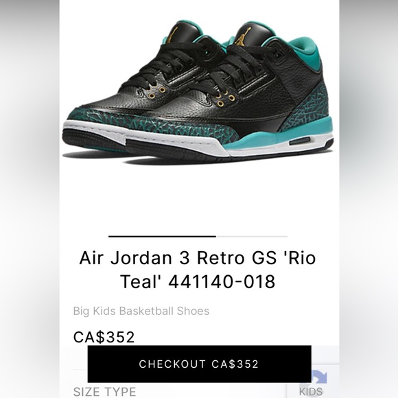 Air Jordan 3 Retro GS 'Rio Teal' - Picture 8 of 11